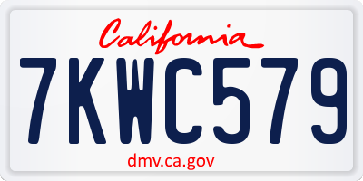 CA license plate 7KWC579