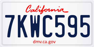 CA license plate 7KWC595
