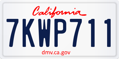 CA license plate 7KWP711