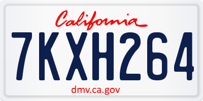 CA license plate 7KXH264