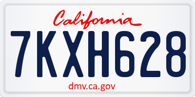 CA license plate 7KXH628