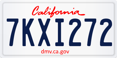 CA license plate 7KXI272