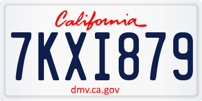 CA license plate 7KXI879