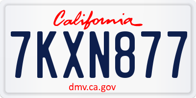 CA license plate 7KXN877