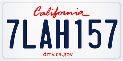 CA license plate 7LAH157