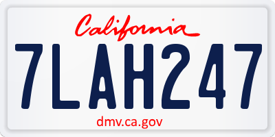 CA license plate 7LAH247