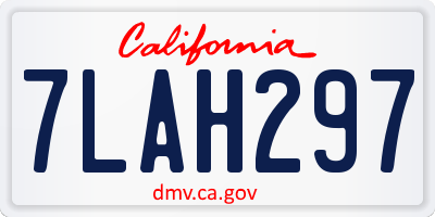 CA license plate 7LAH297