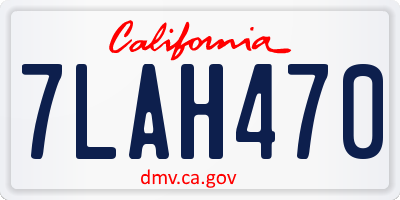 CA license plate 7LAH470