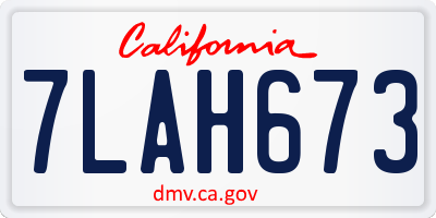 CA license plate 7LAH673