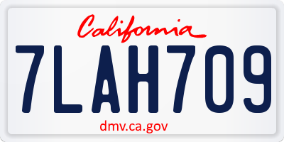 CA license plate 7LAH709