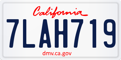 CA license plate 7LAH719