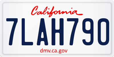 CA license plate 7LAH790