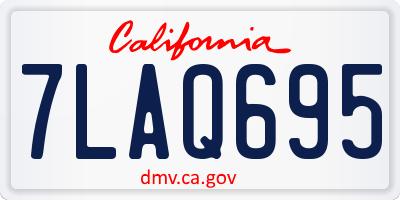 CA license plate 7LAQ695