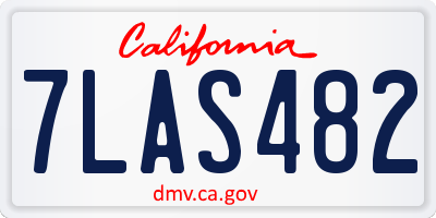 CA license plate 7LAS482