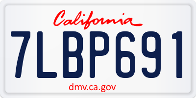 CA license plate 7LBP691