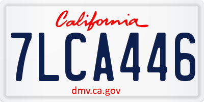 CA license plate 7LCA446
