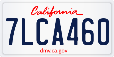 CA license plate 7LCA460