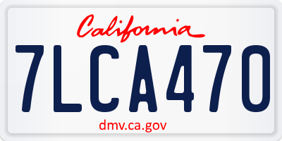 CA license plate 7LCA470