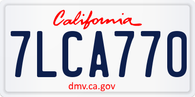 CA license plate 7LCA770