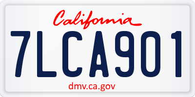CA license plate 7LCA901