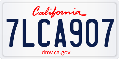 CA license plate 7LCA907