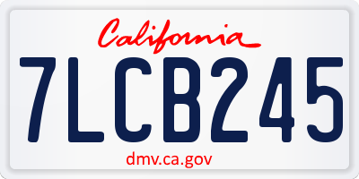 CA license plate 7LCB245