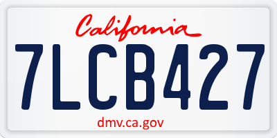 CA license plate 7LCB427