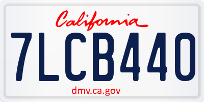 CA license plate 7LCB440