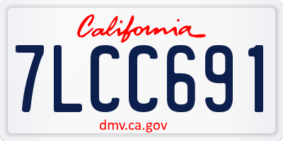 CA license plate 7LCC691