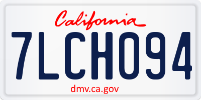 CA license plate 7LCH094