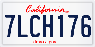 CA license plate 7LCH176