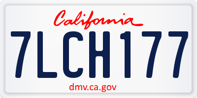 CA license plate 7LCH177