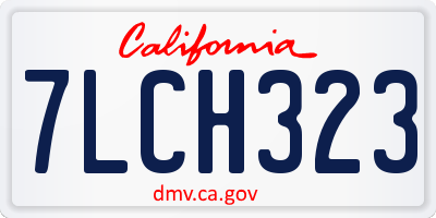 CA license plate 7LCH323