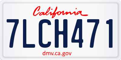 CA license plate 7LCH471