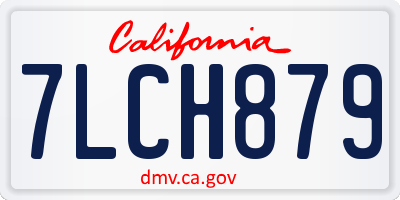 CA license plate 7LCH879