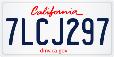 CA license plate 7LCJ297