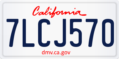 CA license plate 7LCJ570