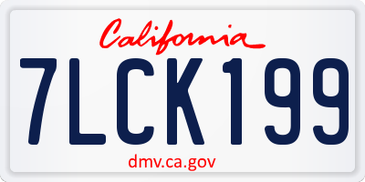 CA license plate 7LCK199