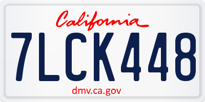 CA license plate 7LCK448