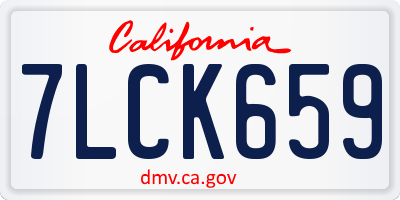 CA license plate 7LCK659