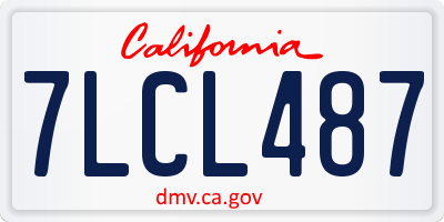 CA license plate 7LCL487
