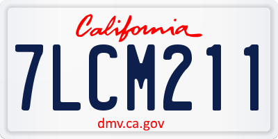CA license plate 7LCM211