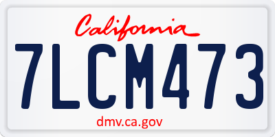 CA license plate 7LCM473