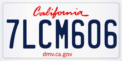 CA license plate 7LCM606