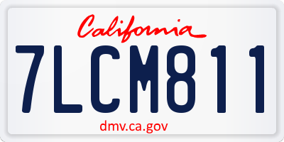 CA license plate 7LCM811