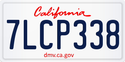 CA license plate 7LCP338