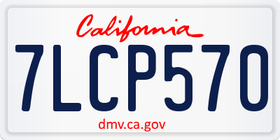 CA license plate 7LCP570