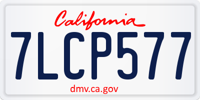 CA license plate 7LCP577