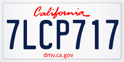 CA license plate 7LCP717