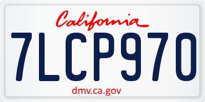 CA license plate 7LCP970